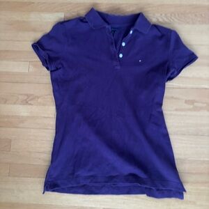 Tommy Hilfiger Women's Deep Purple Short Sleeve Polo